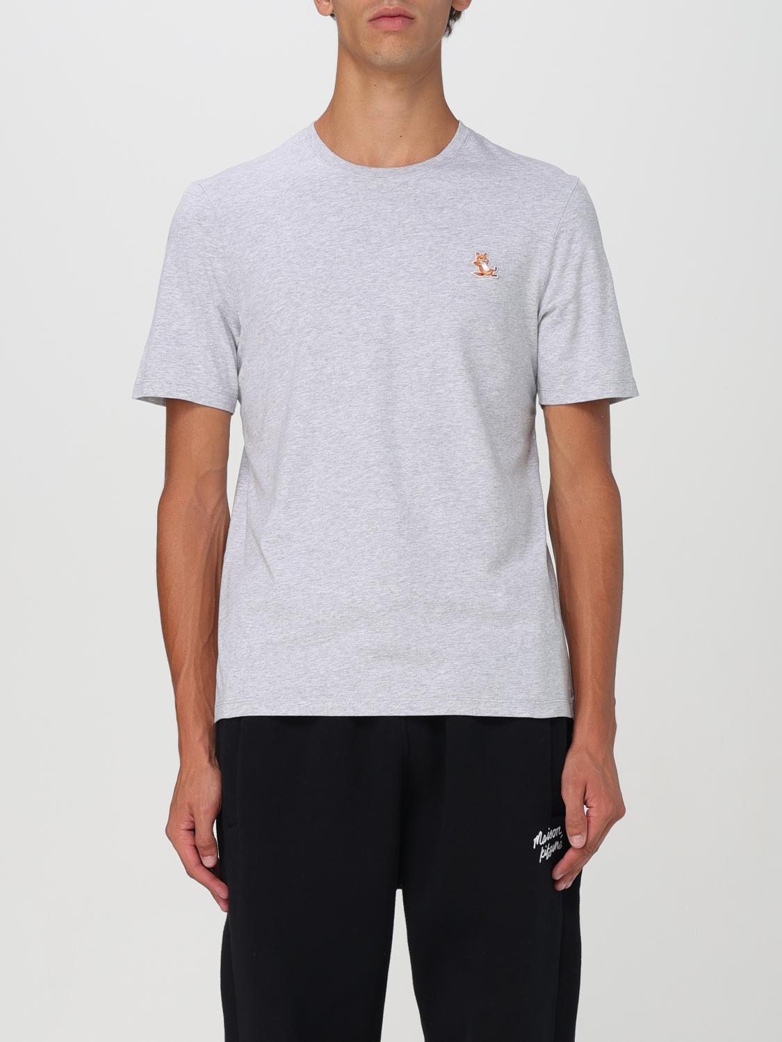 Shop Maison Kitsuné T-shirt  Men Color Grey