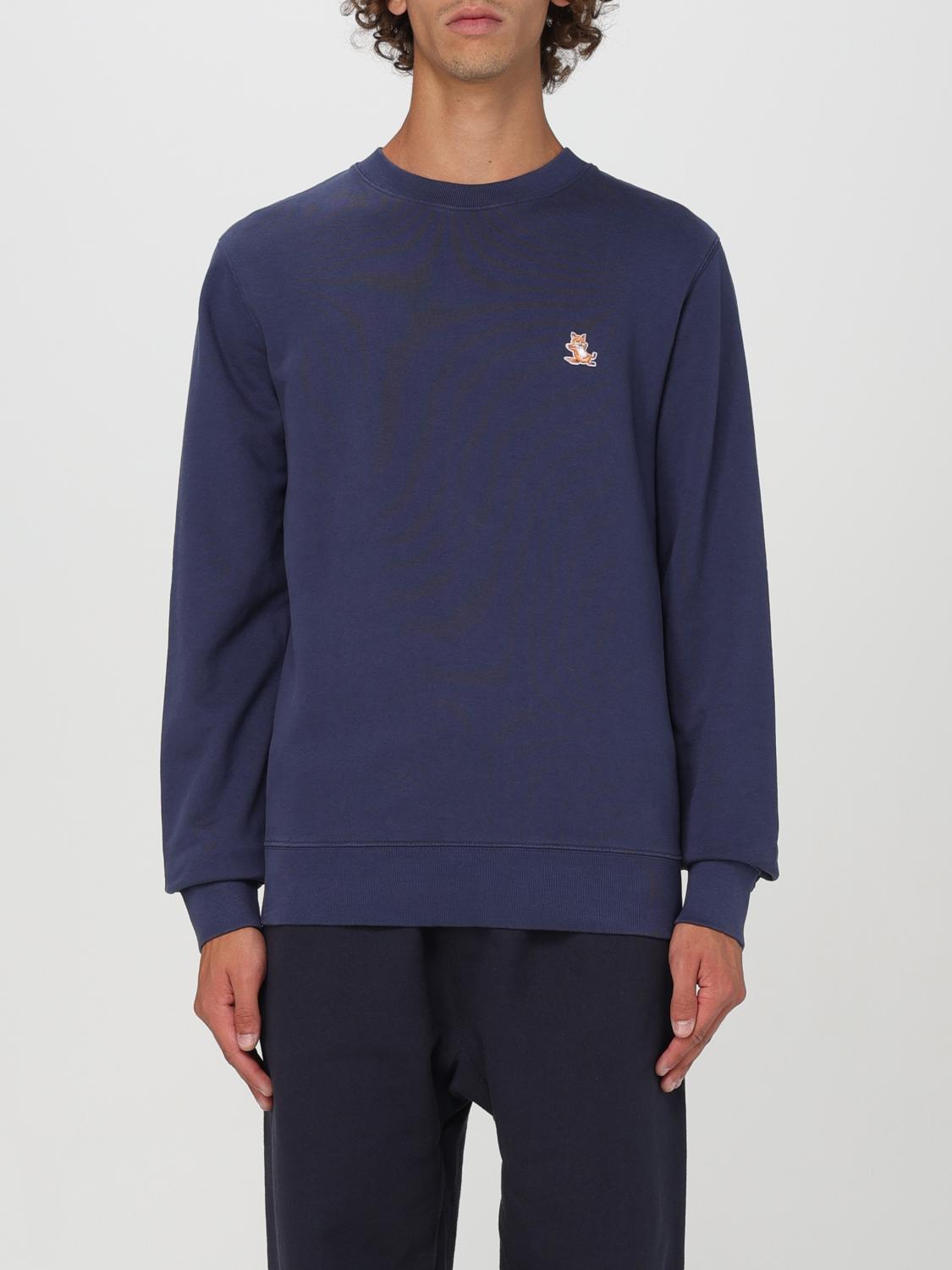 Shop Maison Kitsuné Sweatshirt  Men Color Blue In Blau