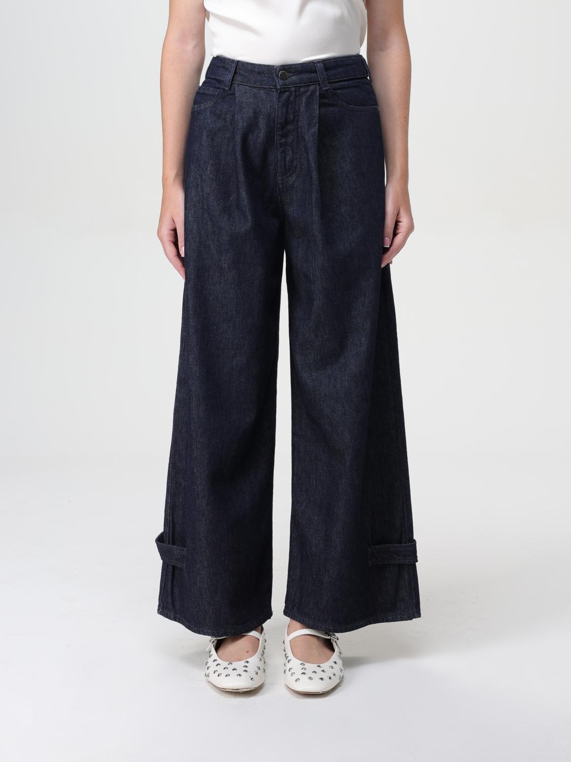 Shop Emporio Armani Jeans Woman Color Blue In Blau
