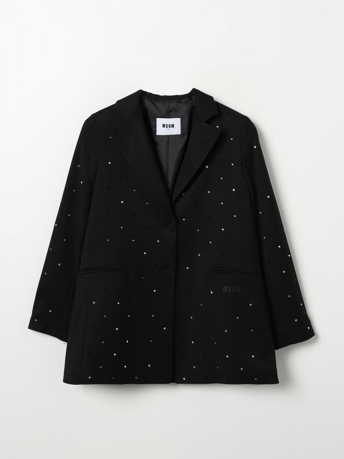 Msgm Jacket Kids Kids Color Black In Schwarz