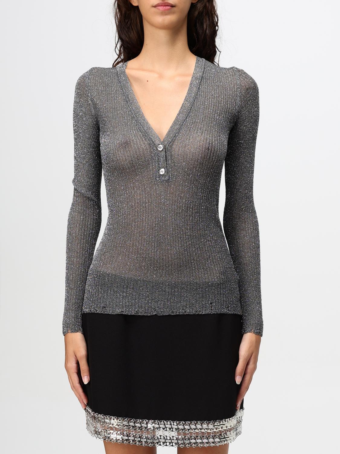 Shop Pinko Sweater  Woman Color Grey In Grau