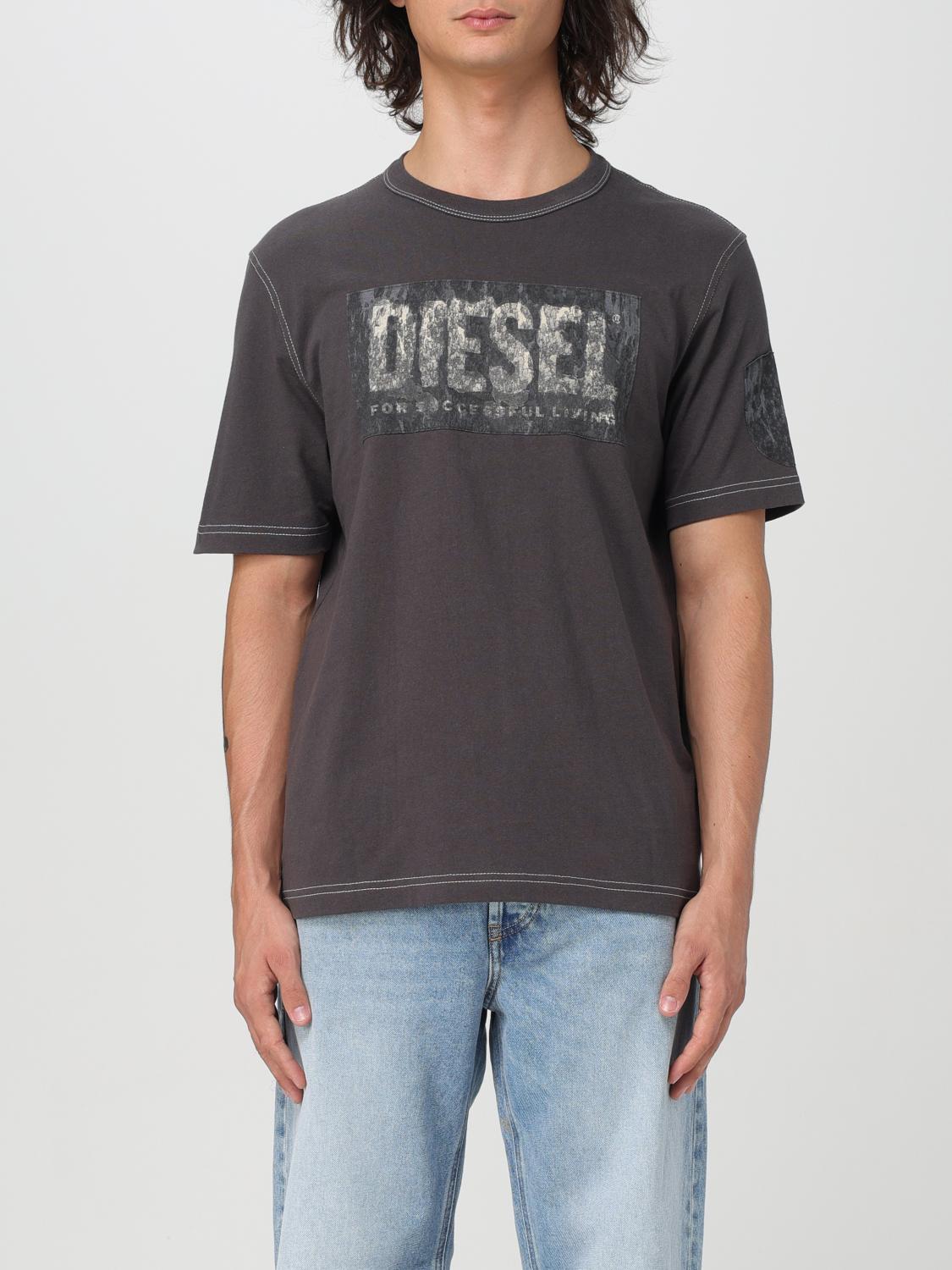 Shop Diesel T-shirt  Men Color Black In Schwarz