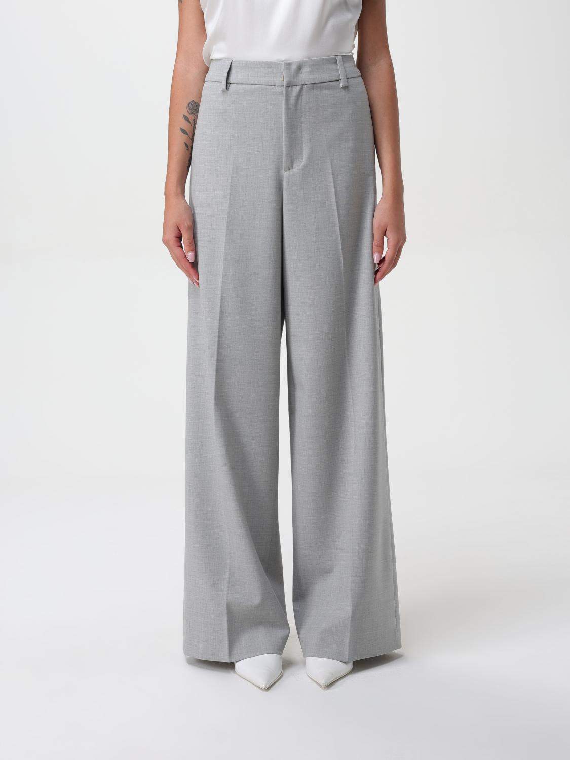 Shop Pt01 Pants  Woman Color Grey In Grau