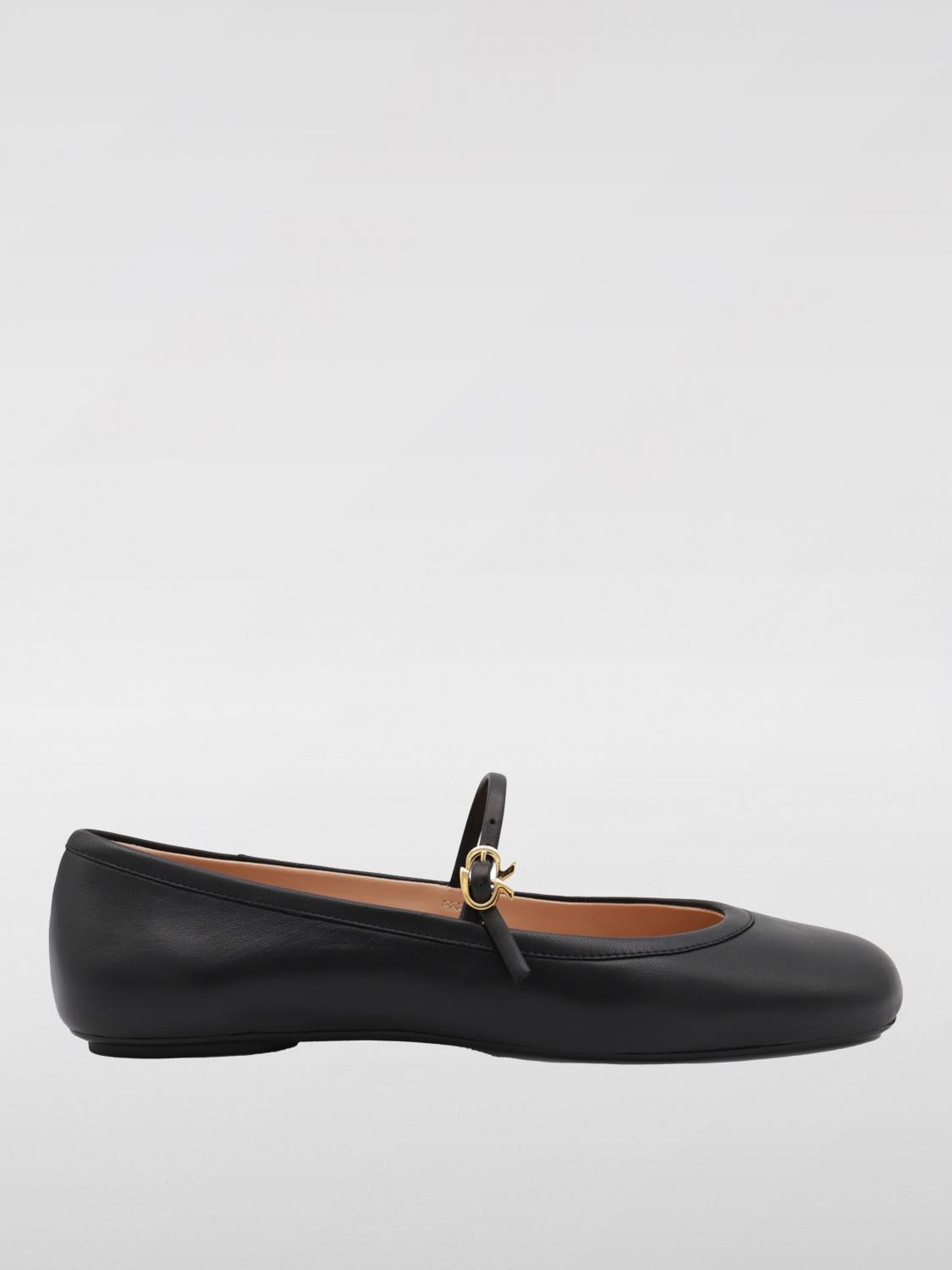 Shop Gianvito Rossi Ballet Flats  Woman Color Black In Schwarz