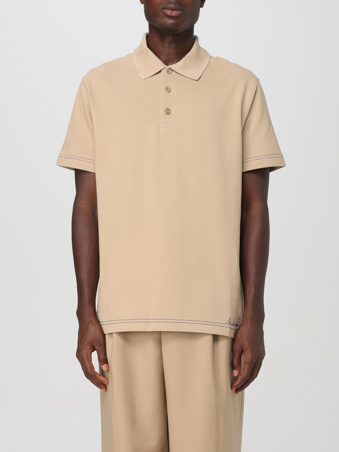 Shop Burberry Polo Shirt  Men Color Beige