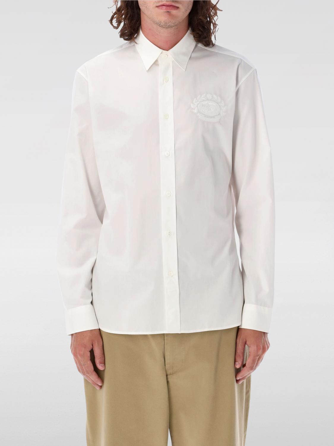 Shop Burberry Shirt  Men Color White In Weiss