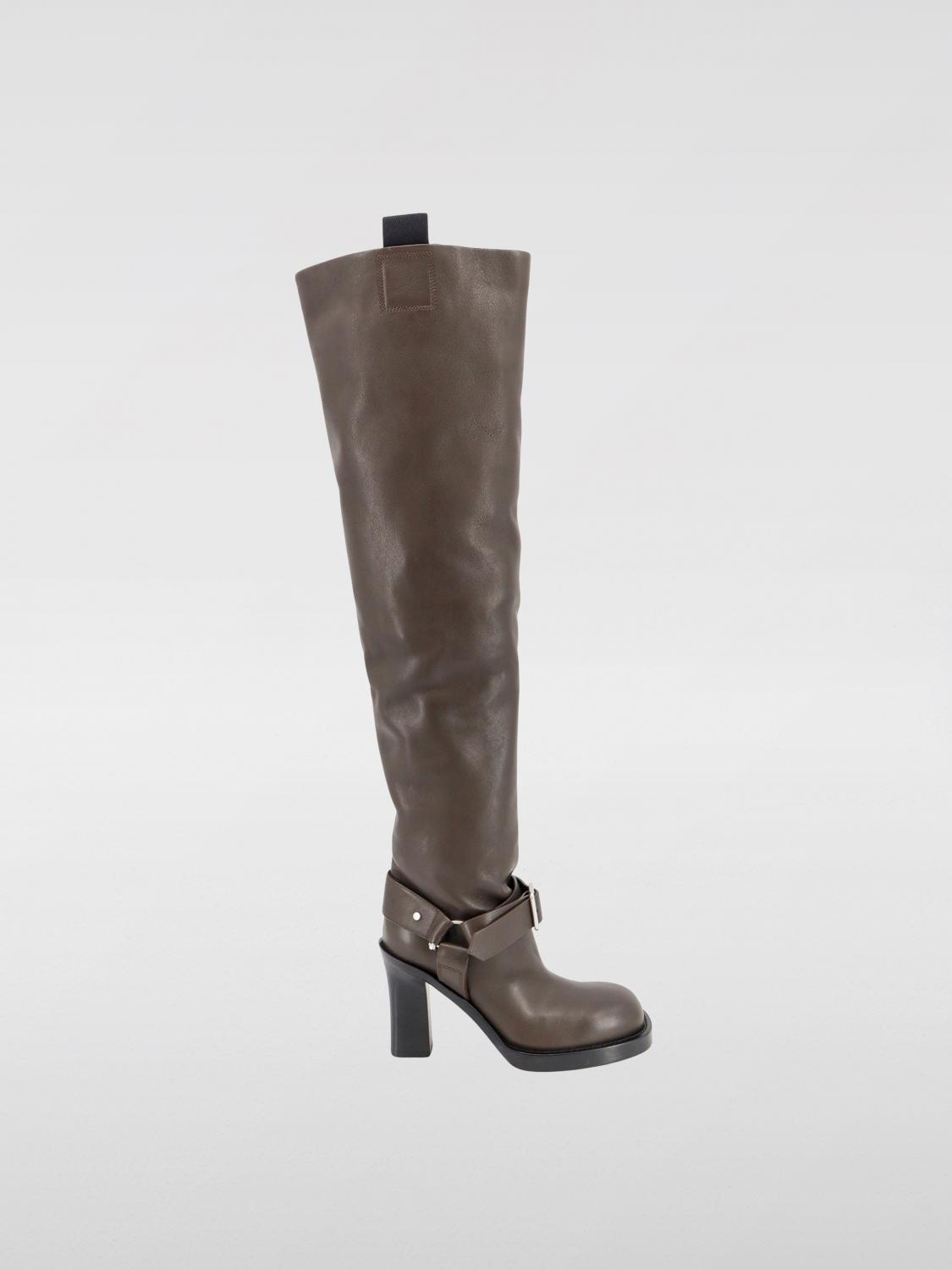 Shop Burberry Boots  Woman Color Brown In Braun