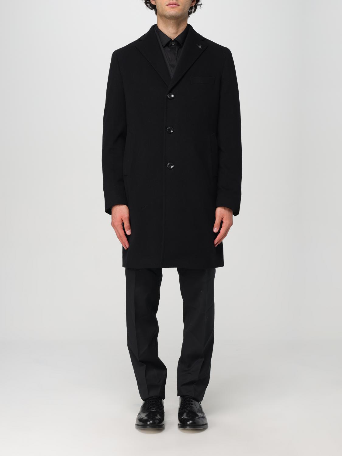 Tagliatore Classic Coat In Schwarz