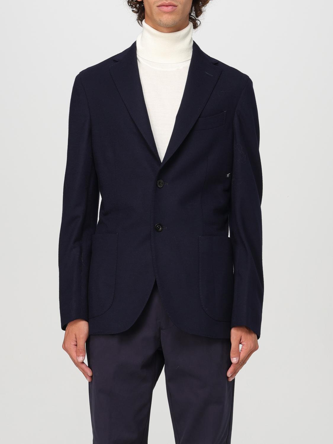 Shop Boglioli Blazer  Men Color Blue In Blau