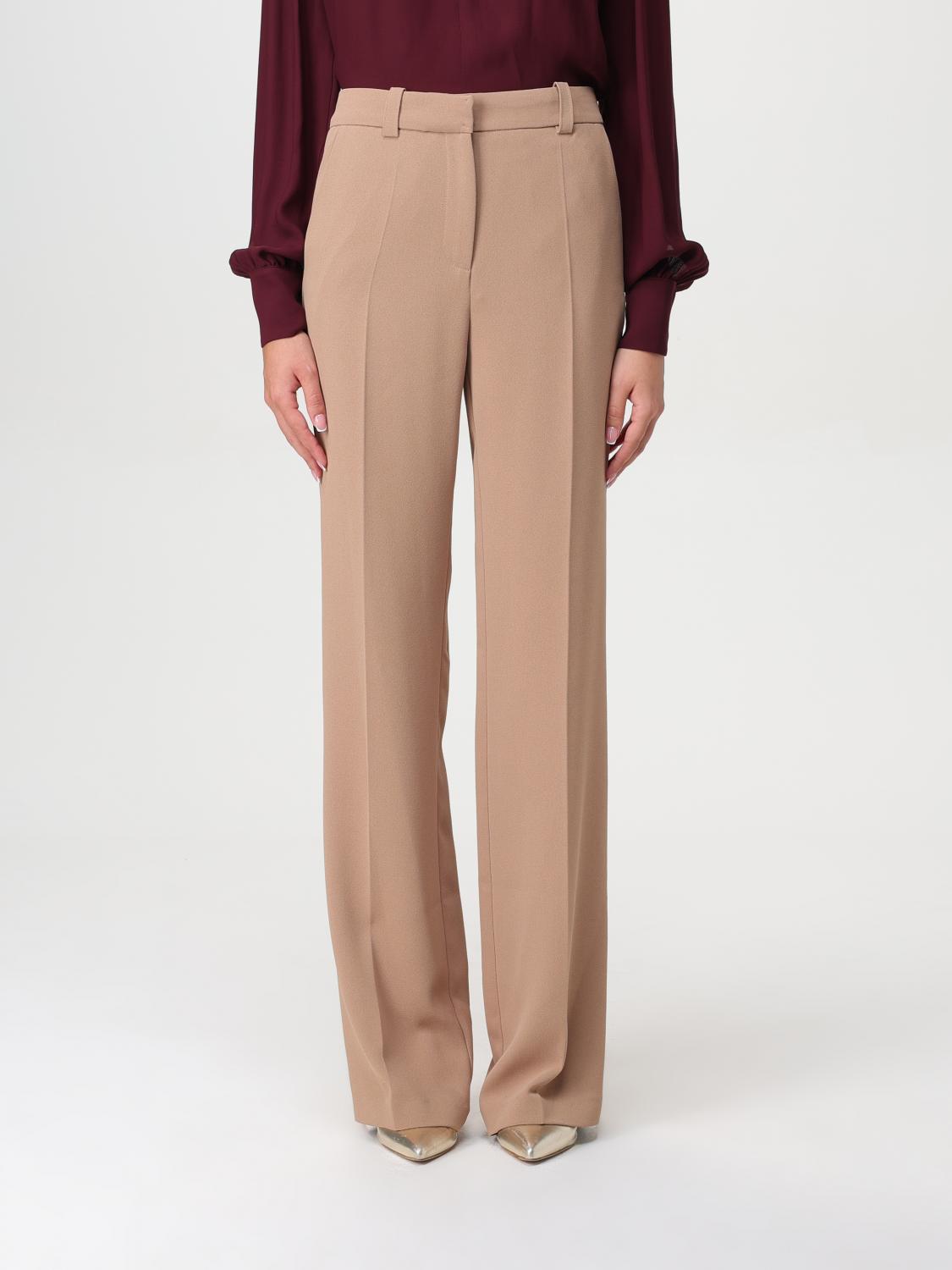 Shop Elisabetta Franchi Pants  Woman Color Brown In Braun