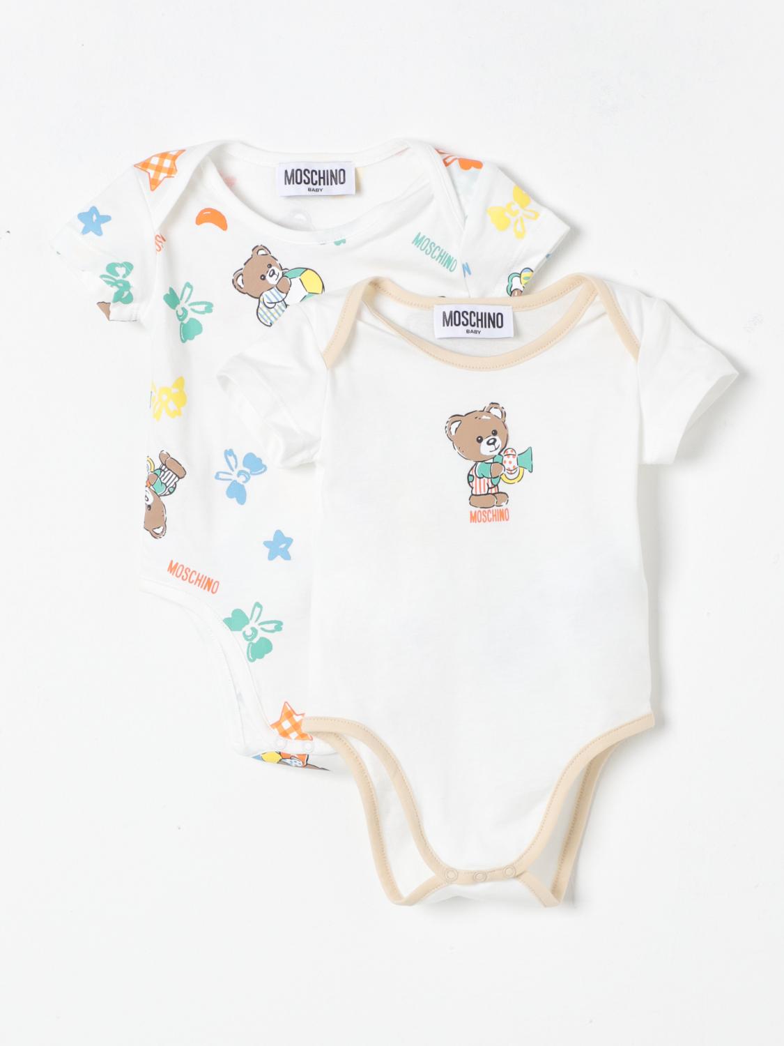 Shop Moschino Bodysuit  Kids Color White In Weiss