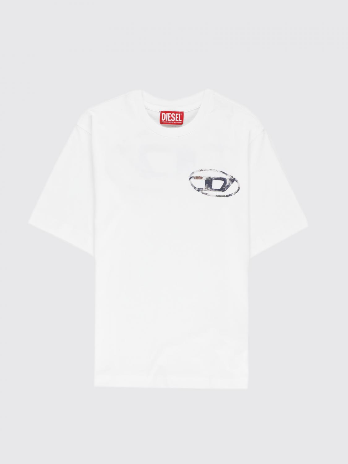 Shop Diesel T-shirt  Kids Color White In Weiss