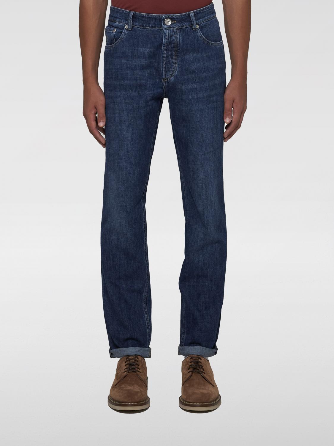 Shop Brunello Cucinelli Jeans  Men Color Denim