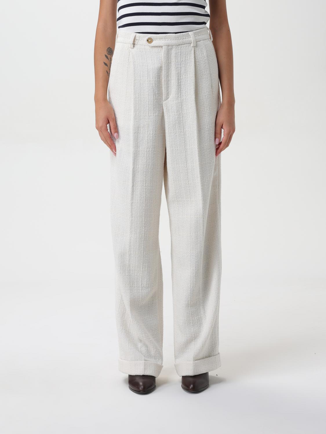 Apc Pants A.p.c. Woman Color Ecru In Ecru