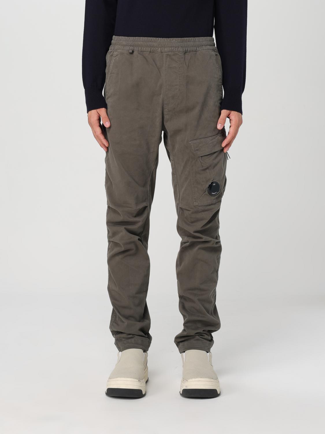 Shop C.p. Company Pants  Men Color Dove Grey In Taubengrau