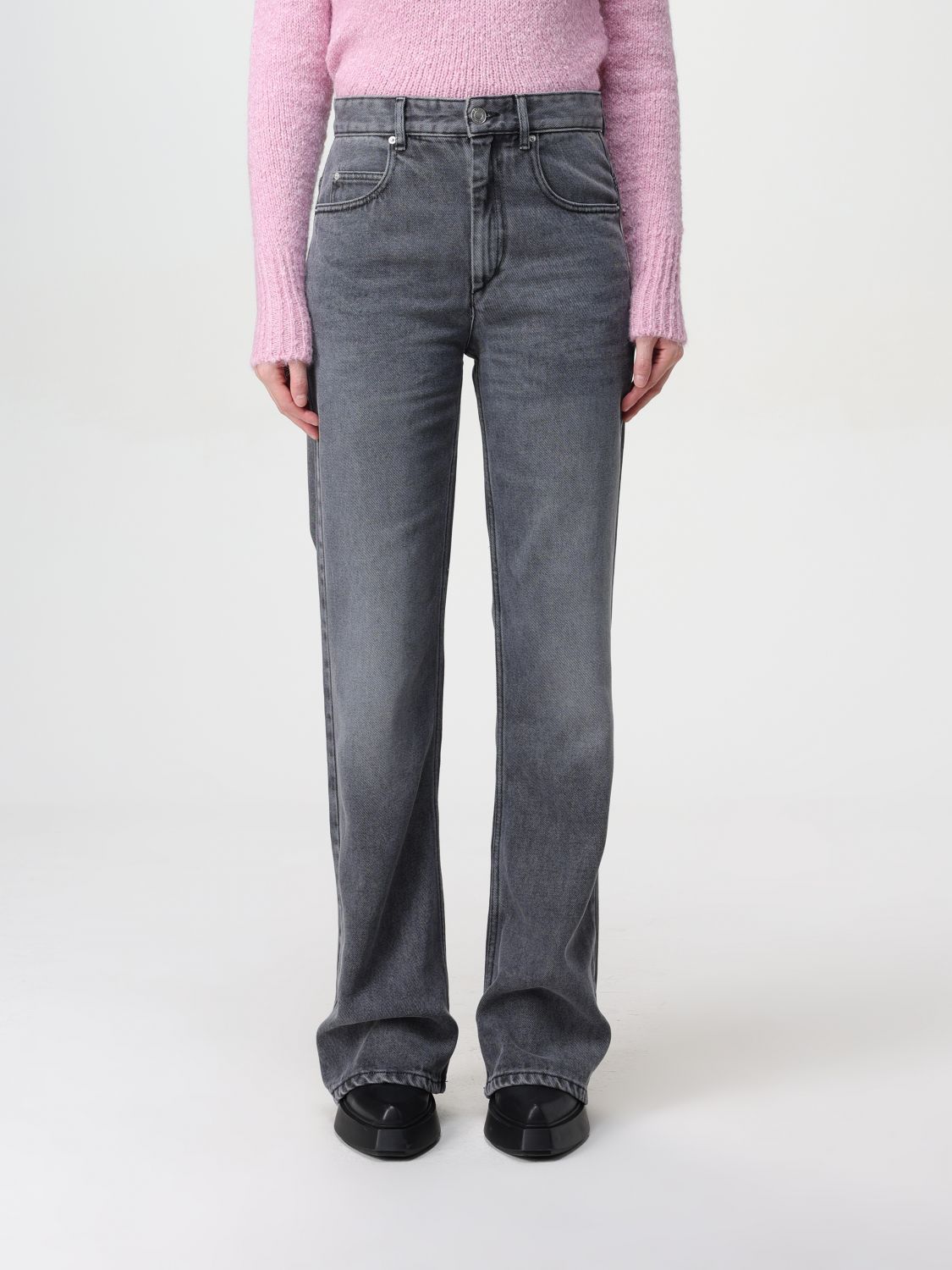 Shop Isabel Marant Jeans  Woman Color Grey In Grau