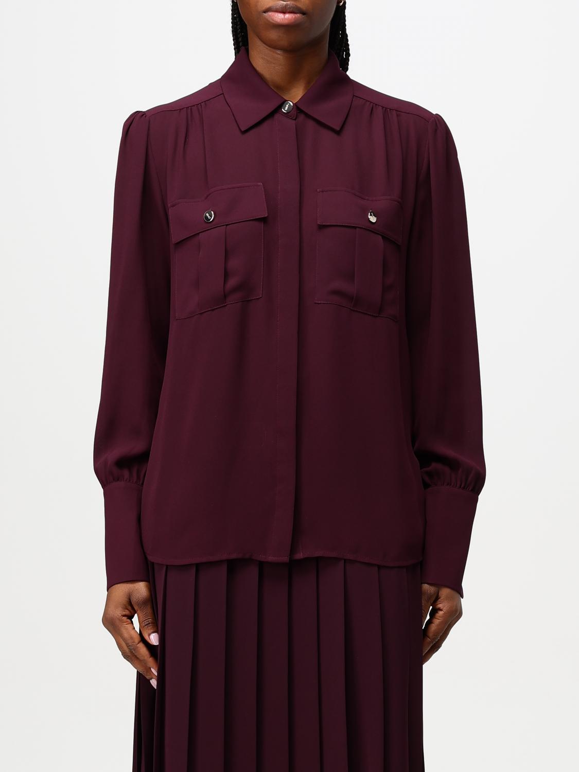 Shop Liu •jo Shirt Liu Jo Woman Color Violet In Violett