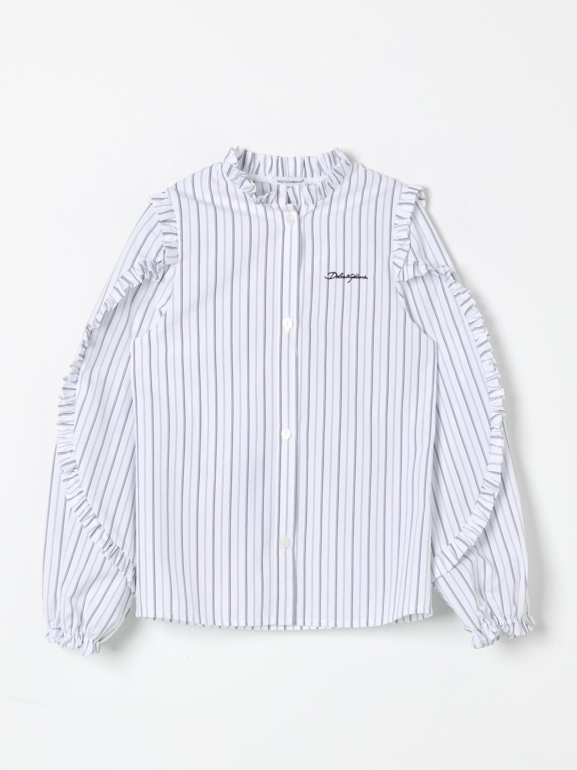 Shop Dolce & Gabbana Shirt  Kids Color Striped In Gestreift