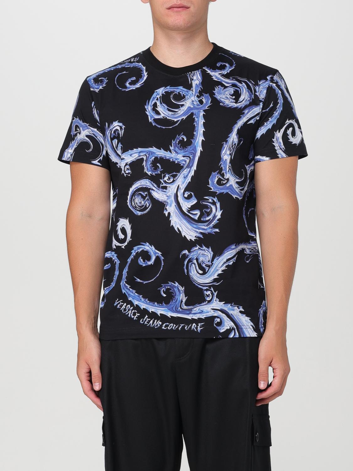 Shop Versace Jeans Couture T-shirt  Men Color Black 1 In 黑色 1