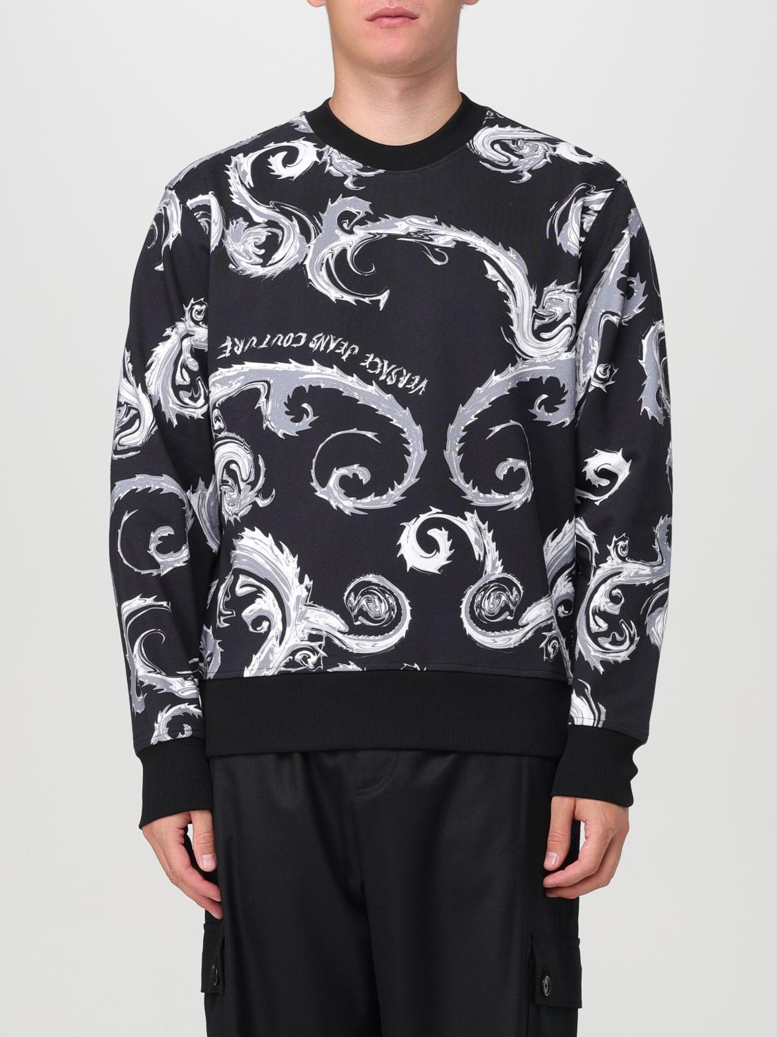 Shop Versace Jeans Couture Sweatshirt  Men Color Black In 黑色