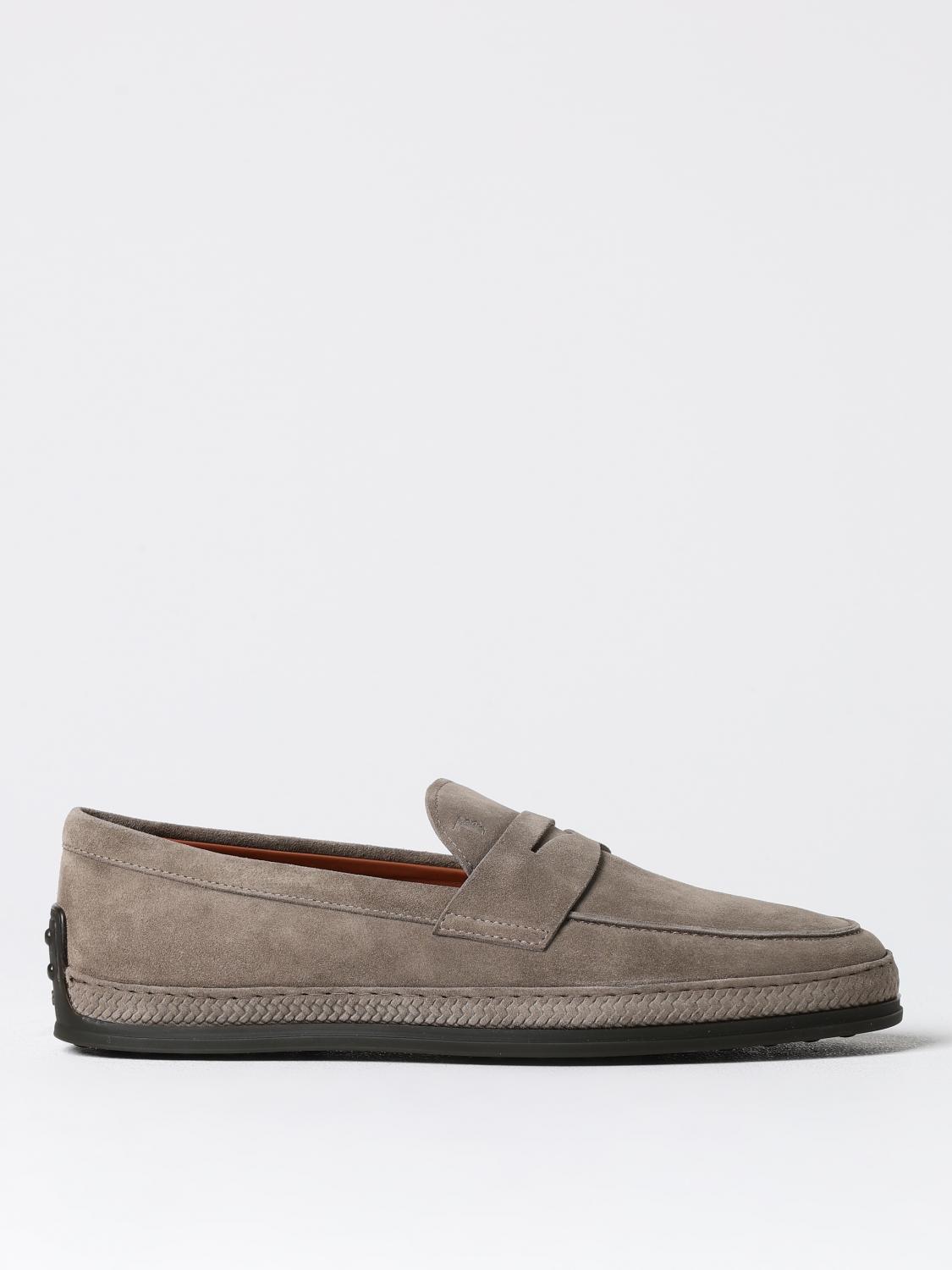 Shop Tod's Loafers  Men Color Grey In Grau