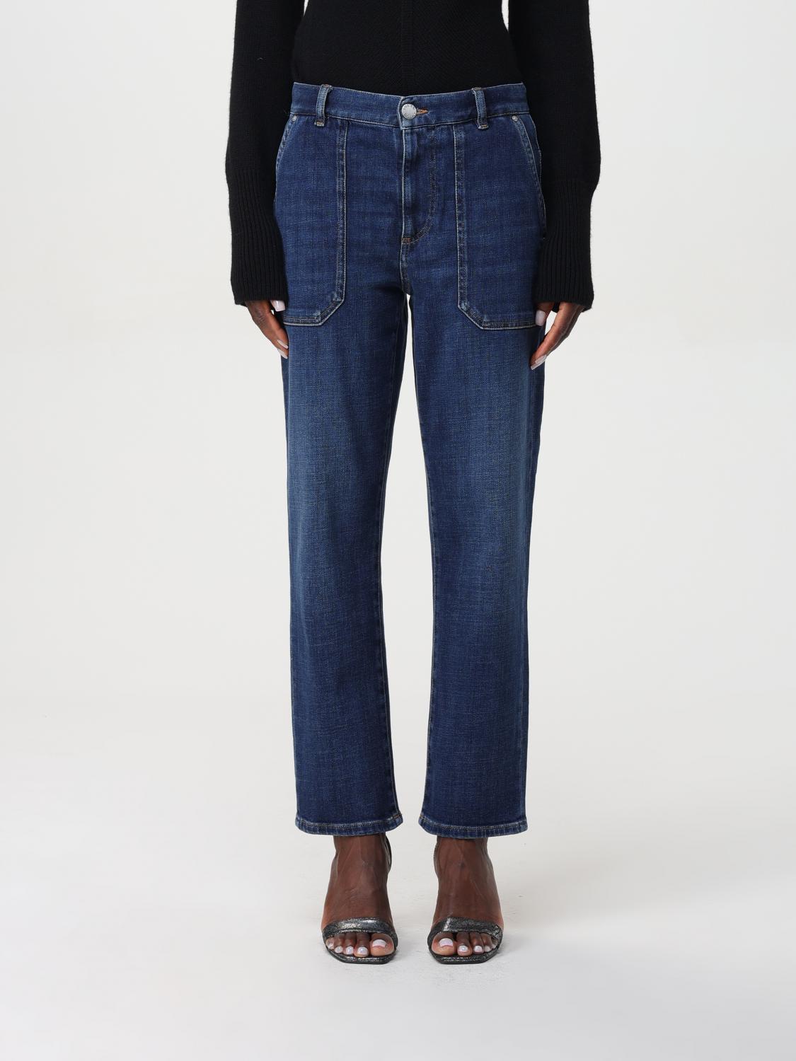 Pinko Jeans Woman Color Denim In 牛仔布