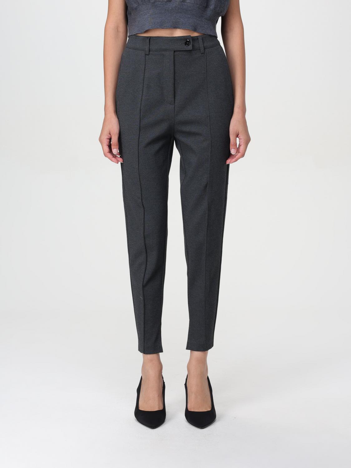 Shop Pinko Pants  Woman Color Grey In Grau