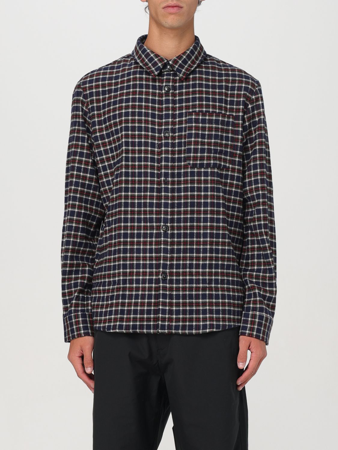 Shop Apc Shirt A.p.c. Men Color Blue In Blau