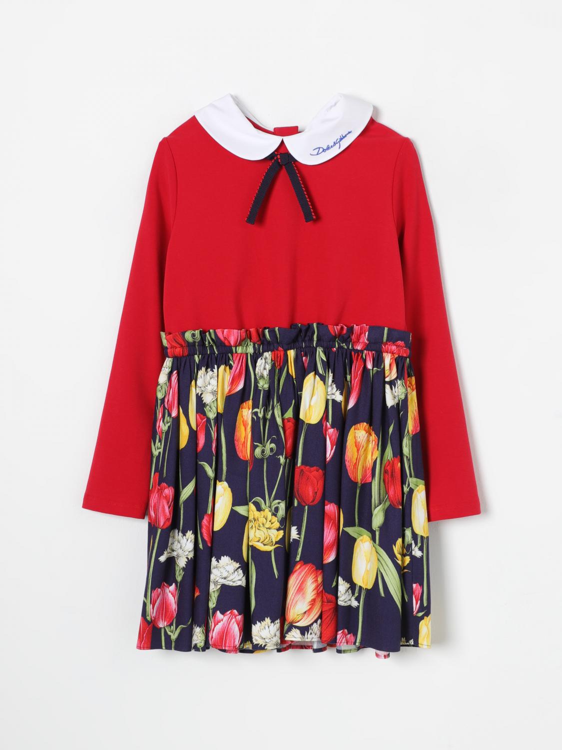 Shop Dolce & Gabbana Dress  Kids Color Red In 红色