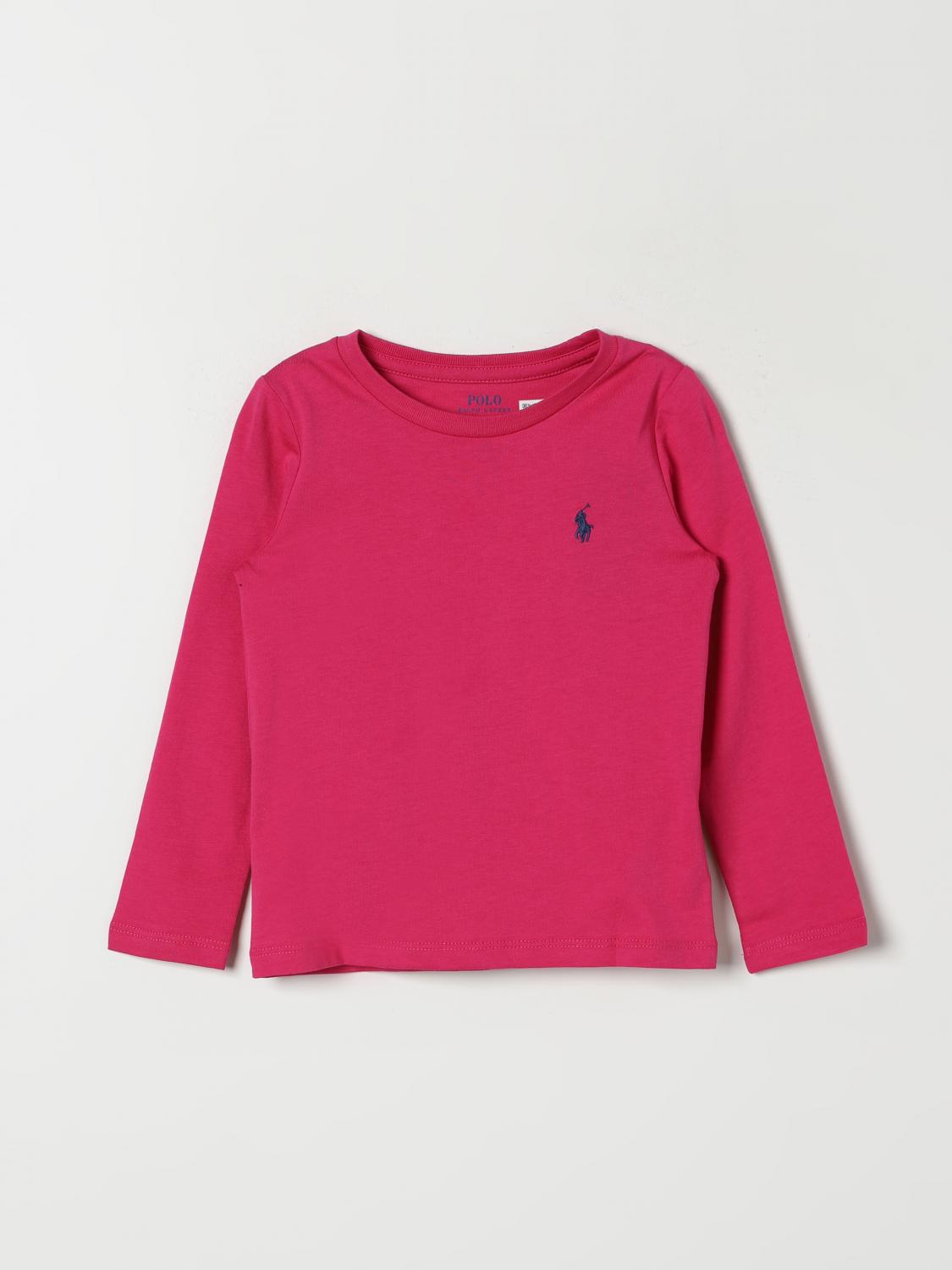 Shop Polo Ralph Lauren T-shirt  Kids Color Fuchsia