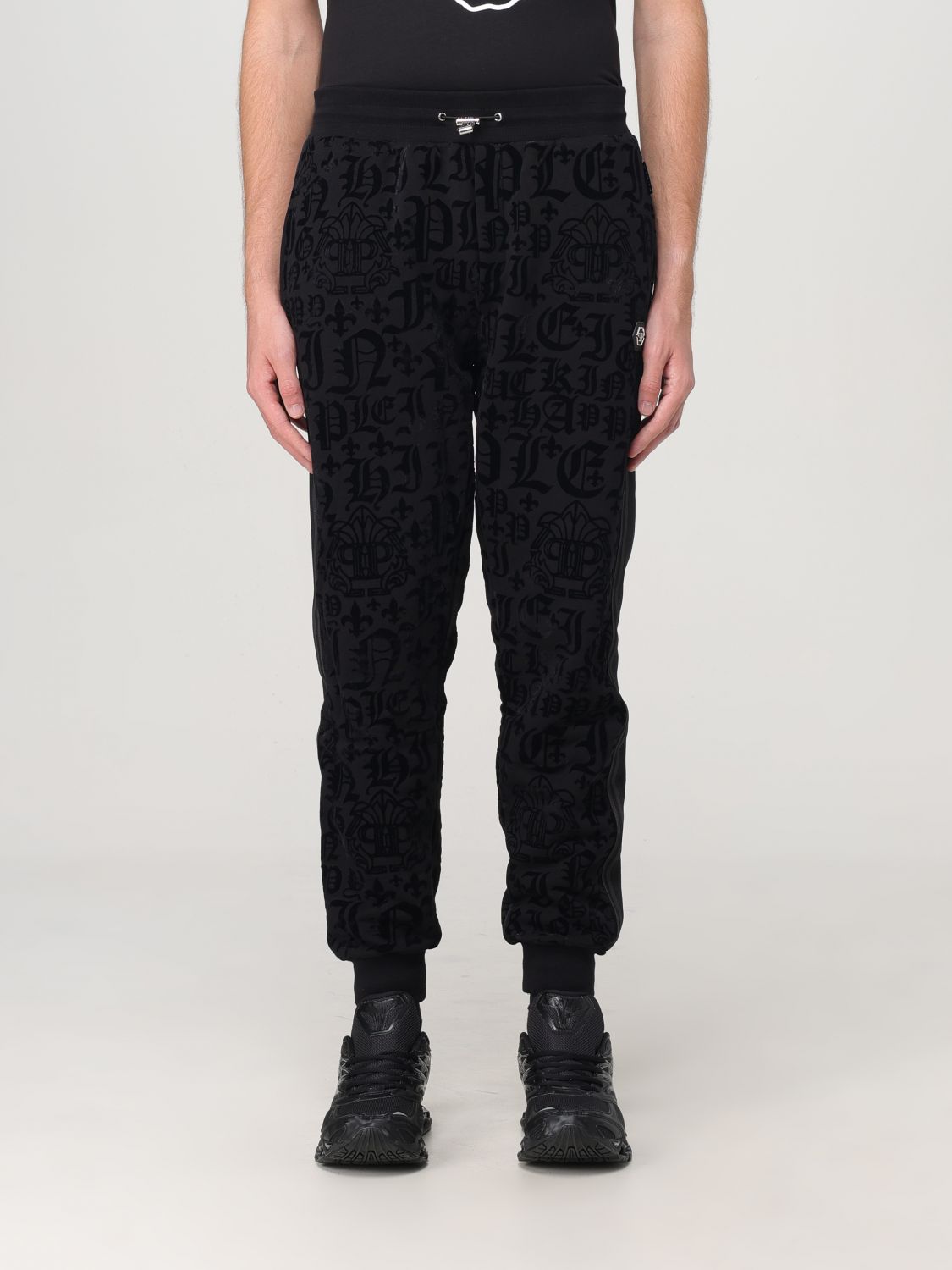 Shop Philipp Plein Pants  Men Color Black In Schwarz