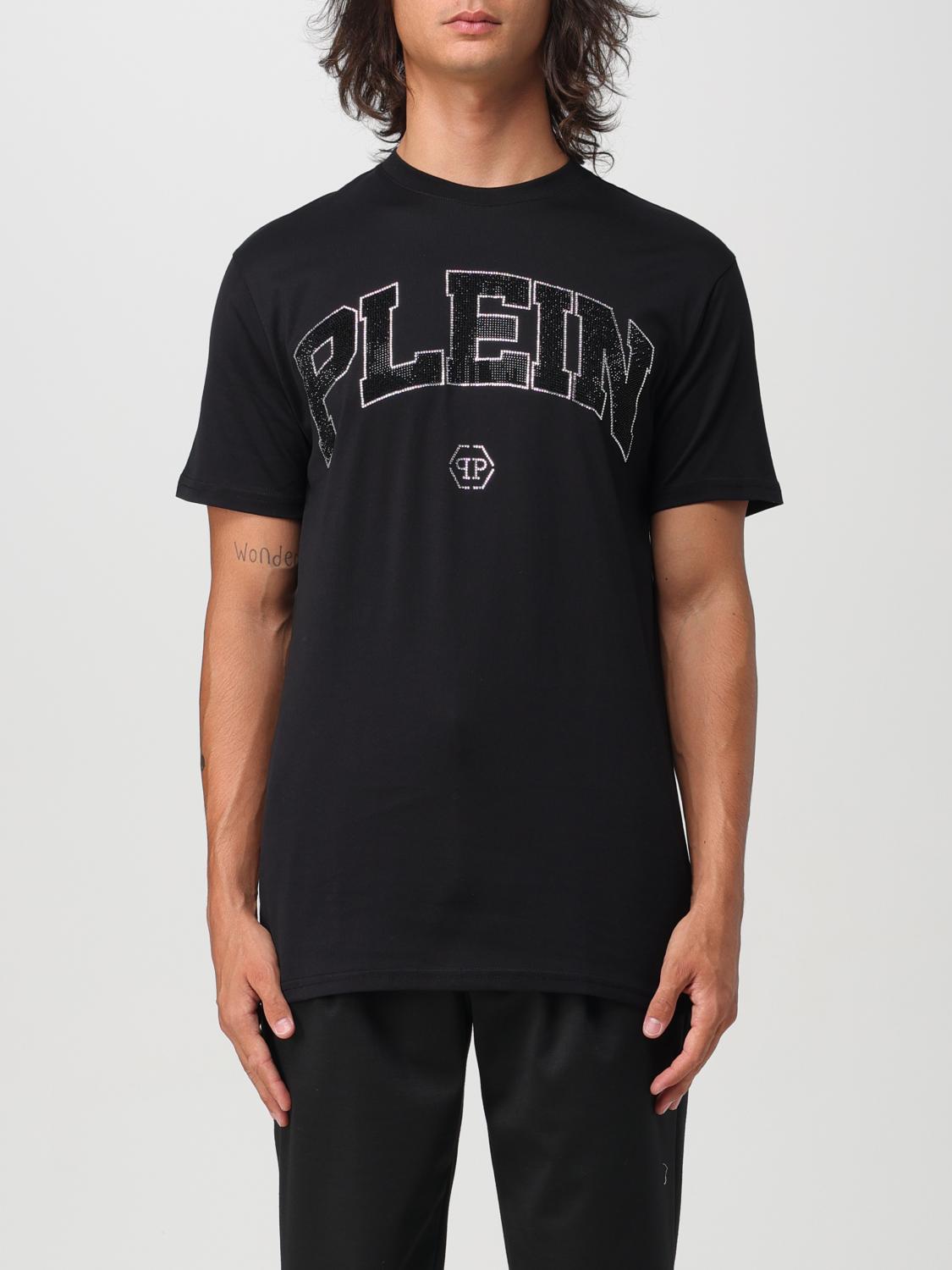 Shop Philipp Plein T-shirt  Men Color Black In Schwarz