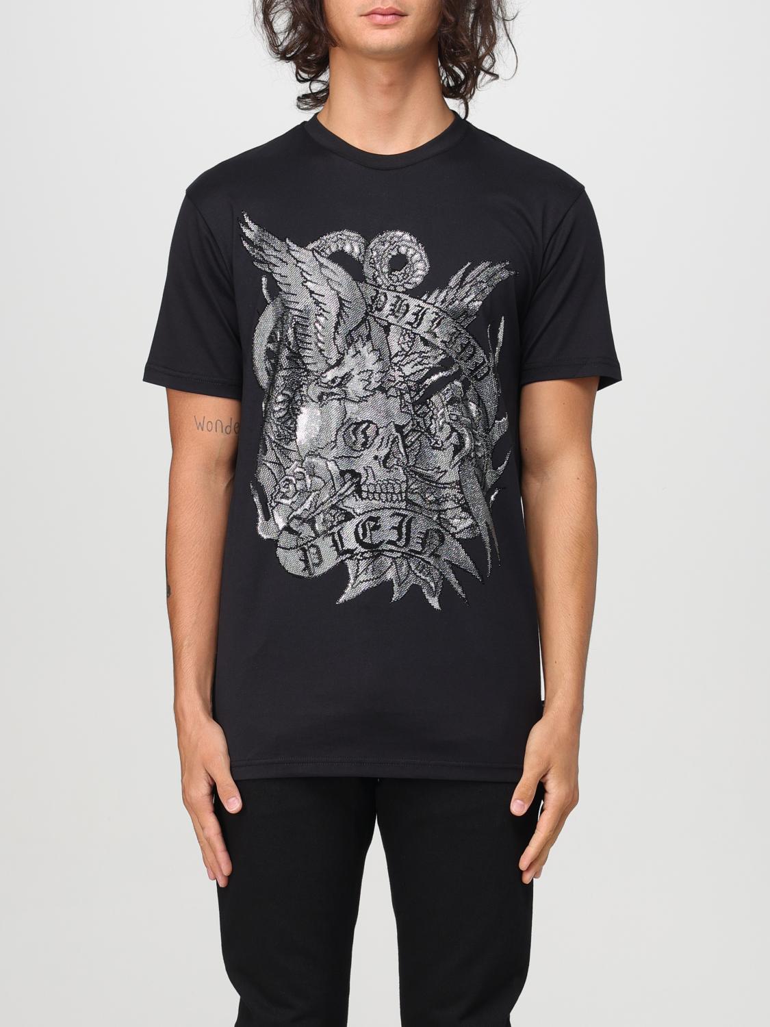 Shop Philipp Plein T-shirt  Men Color Black In Schwarz