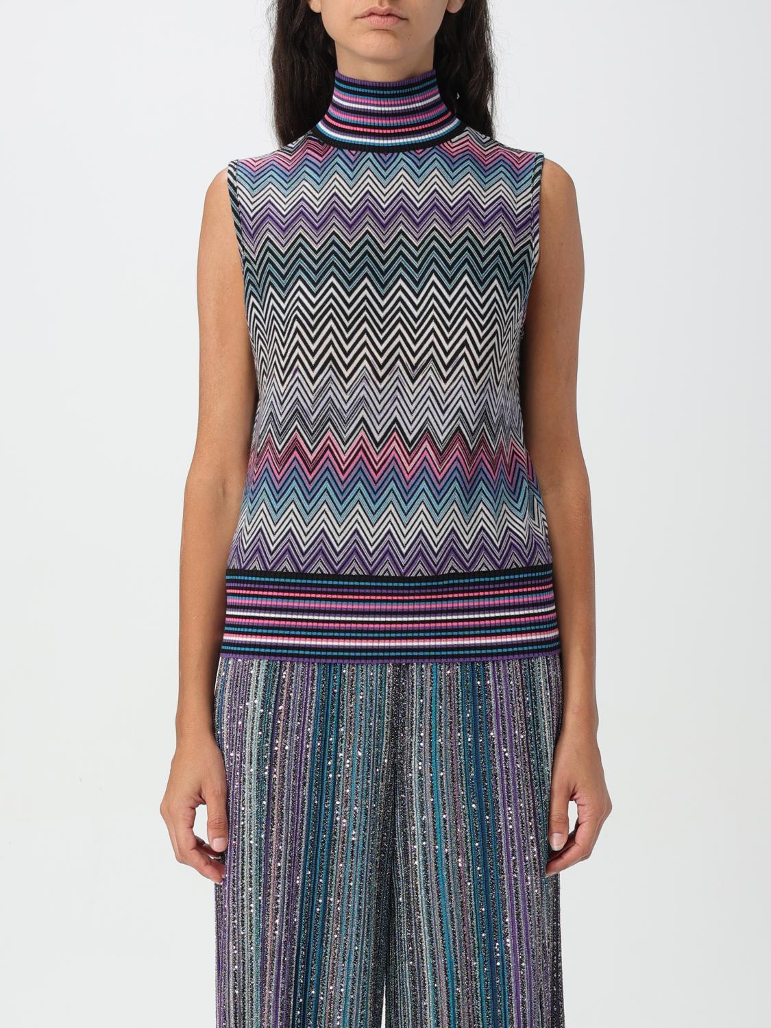 Shop Missoni Top  Woman Color Multicolor In Bunt