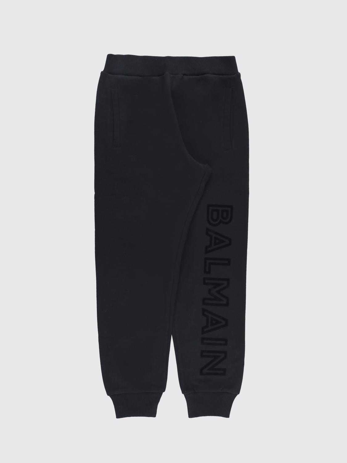 Balmain Cotton Trousers In Schwarz