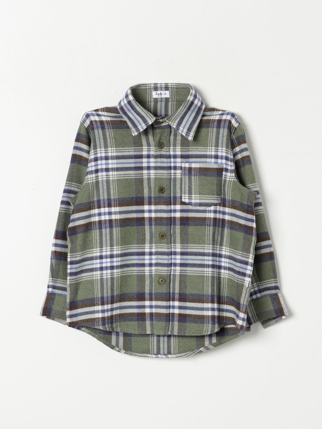 Shop Il Gufo Shirt  Kids Color Green In Grün