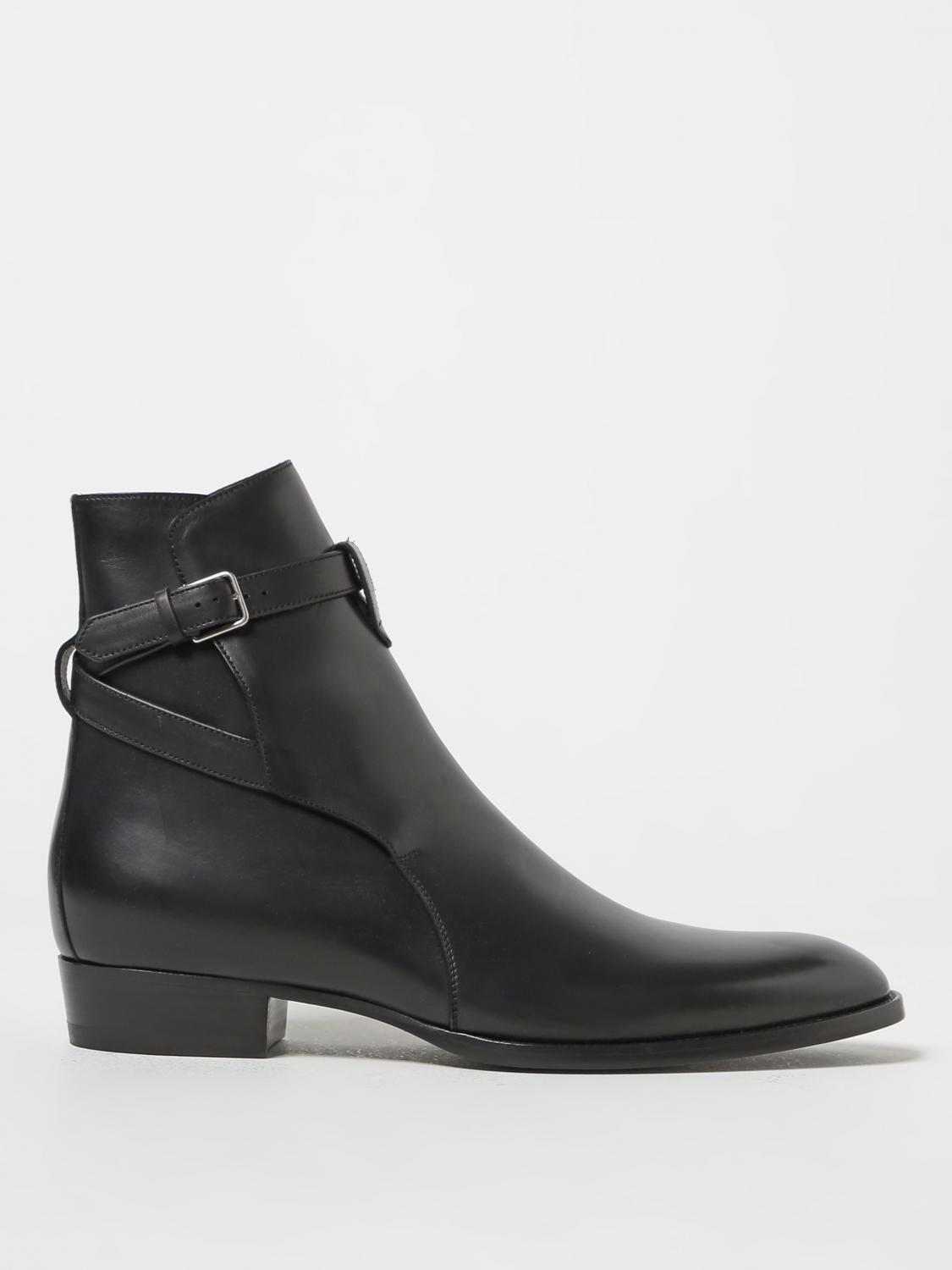 Saint Laurent Wyatt Jodhpur Ankle Boots In Black