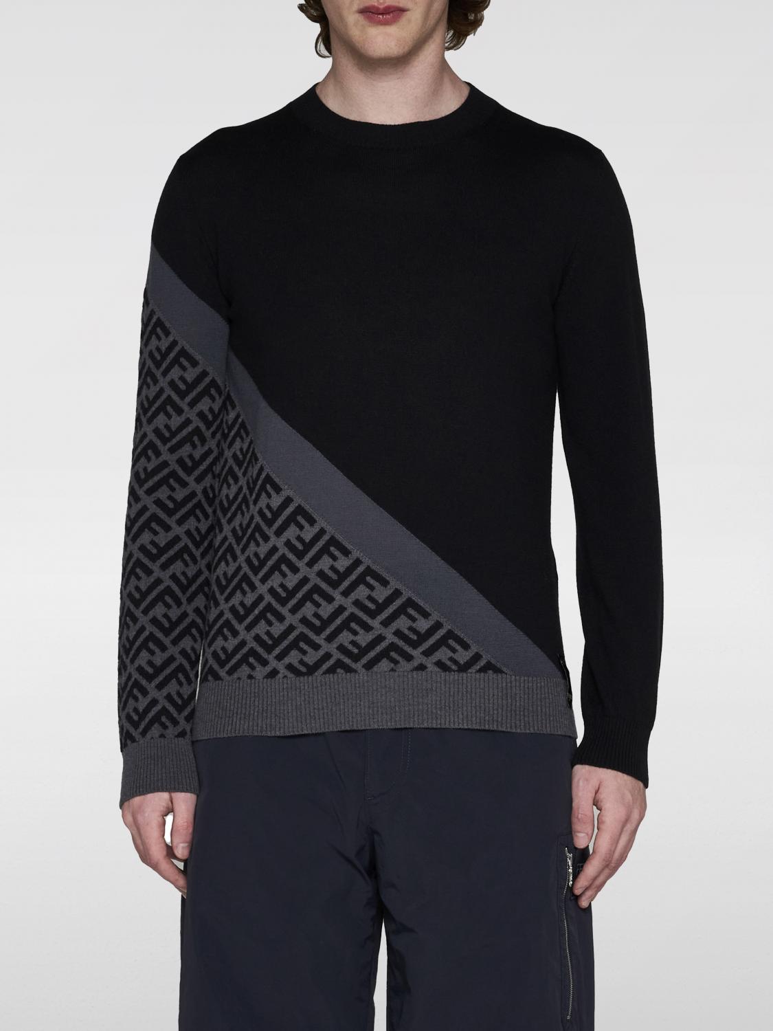 FENDI SWEATER FENDI MEN COLOR BLACK F93720002