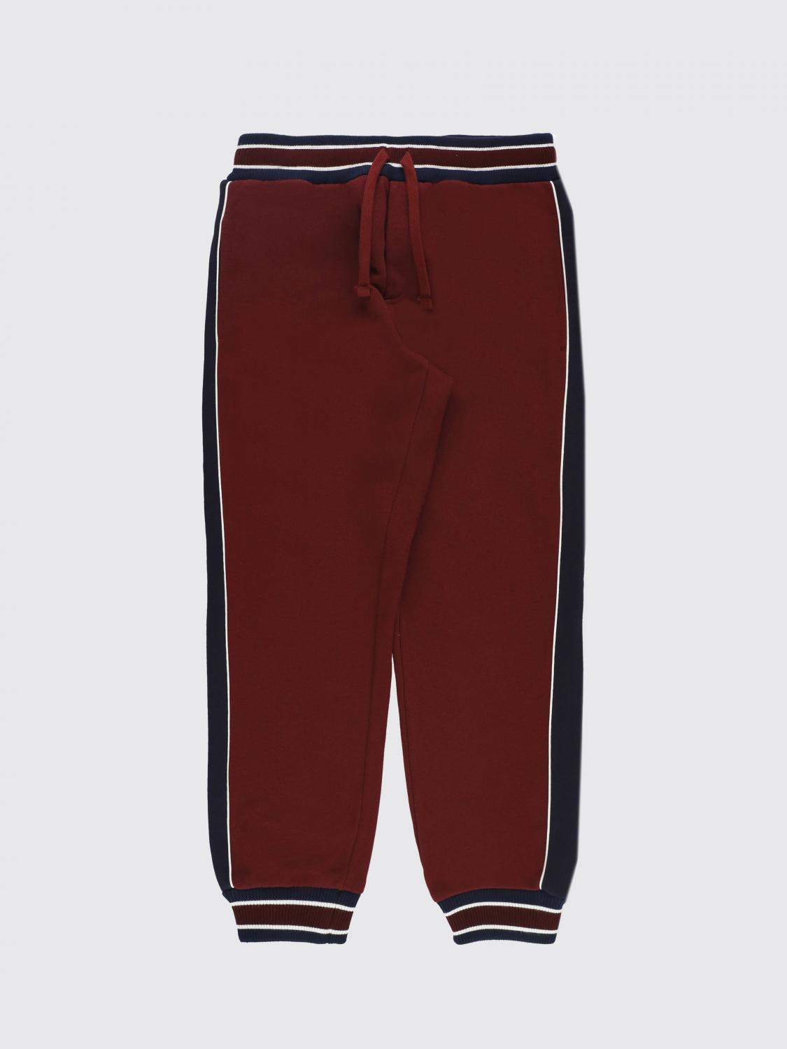 DOLCE & GABBANA PANTS DOLCE & GABBANA KIDS COLOR BURGUNDY F93798050