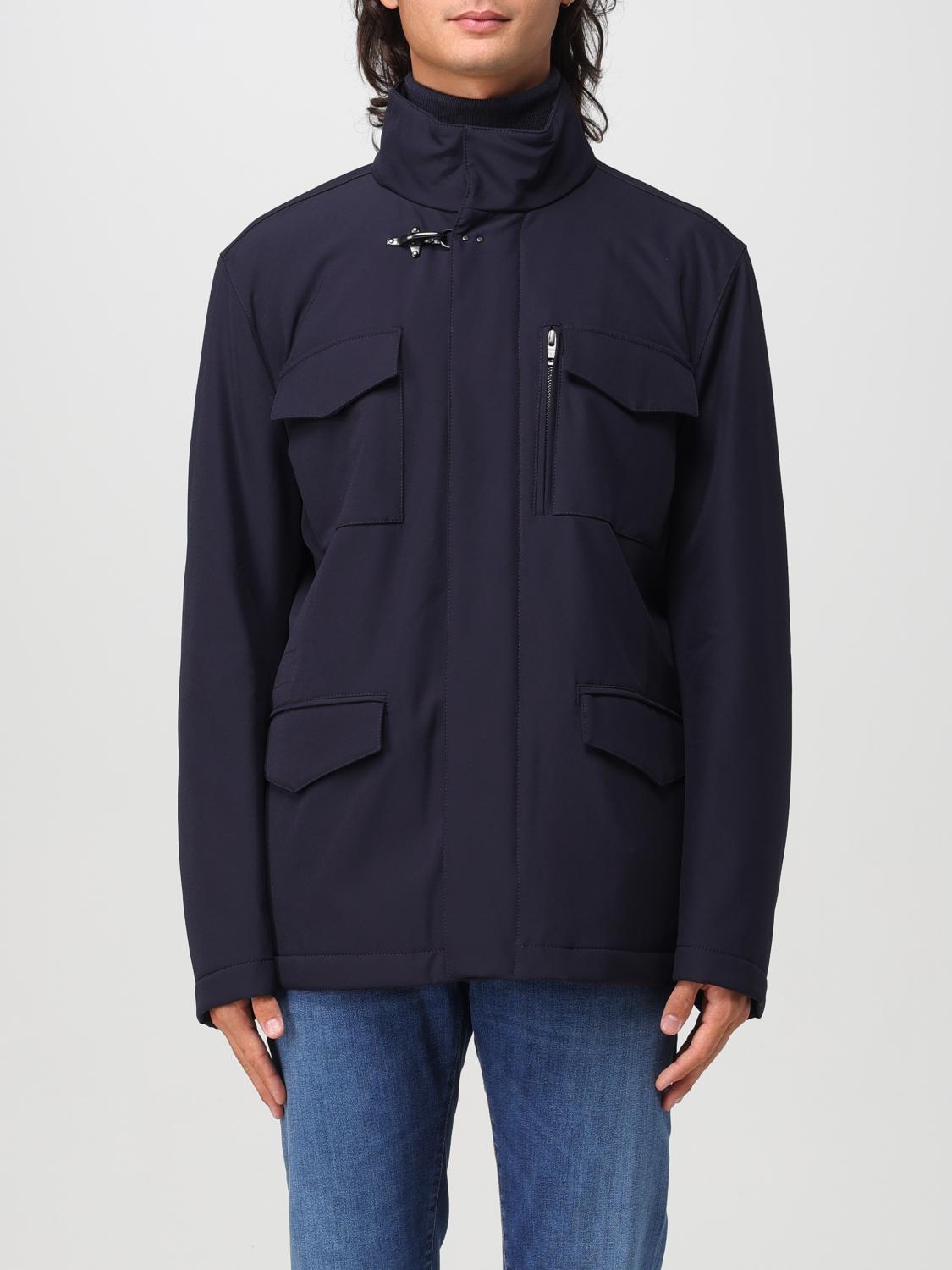 Shop Fay Jacket  Men Color Blue In Blau