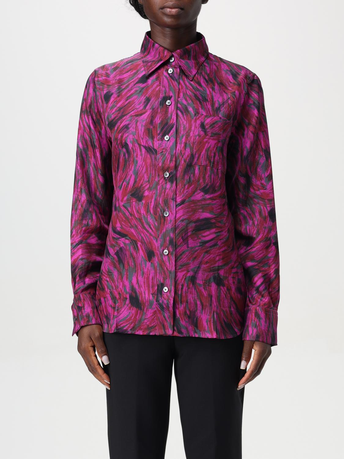 Shop Lanvin Shirt  Woman Color Fuchsia