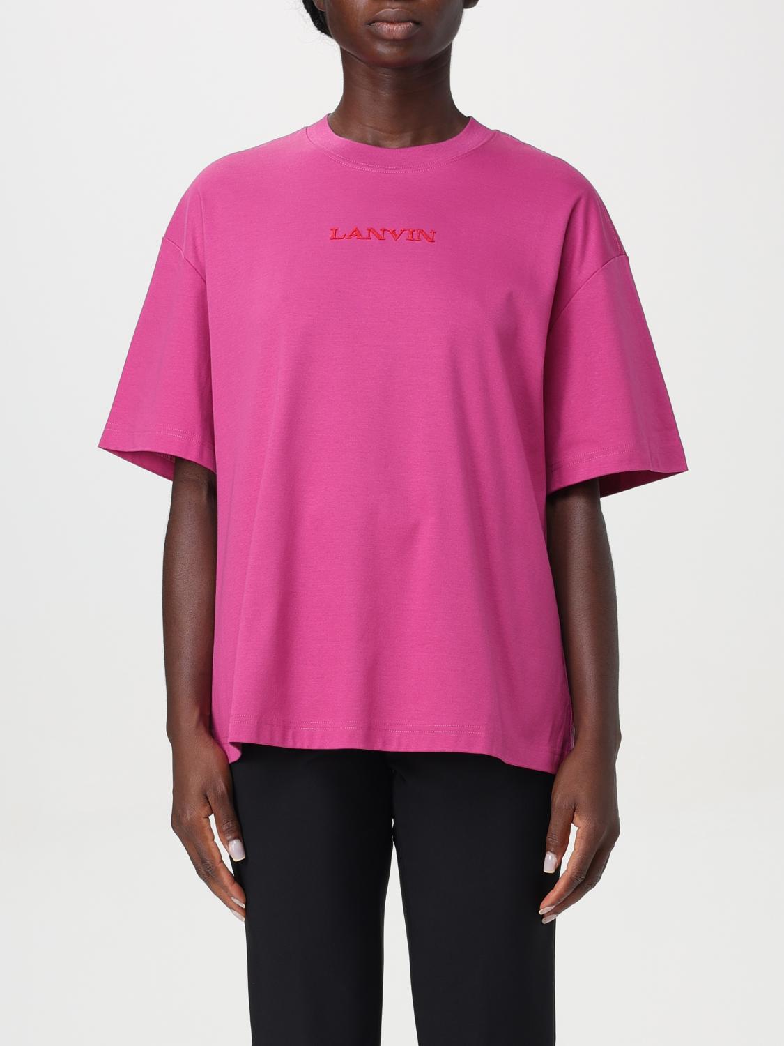 Shop Lanvin T-shirt  Woman Color Fuchsia