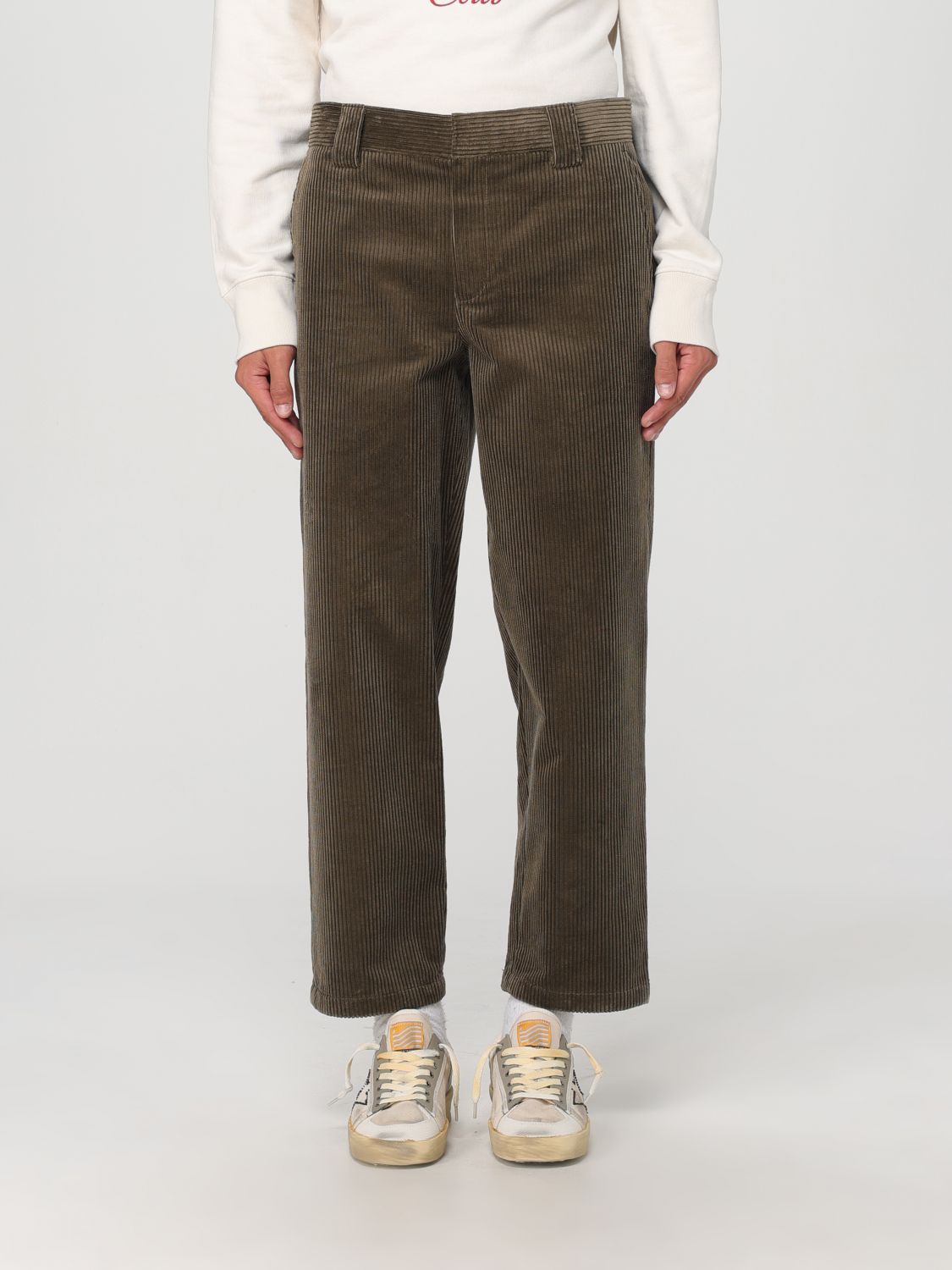 Shop Golden Goose Pants  Men Color Brown In Braun