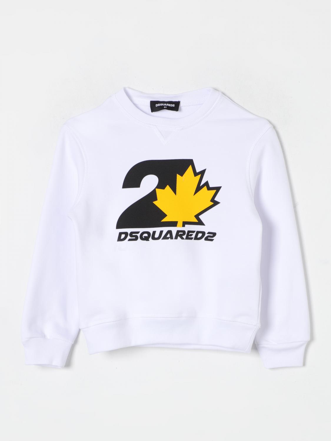 Shop Dsquared2 Sweater  Kids Color White In Weiss