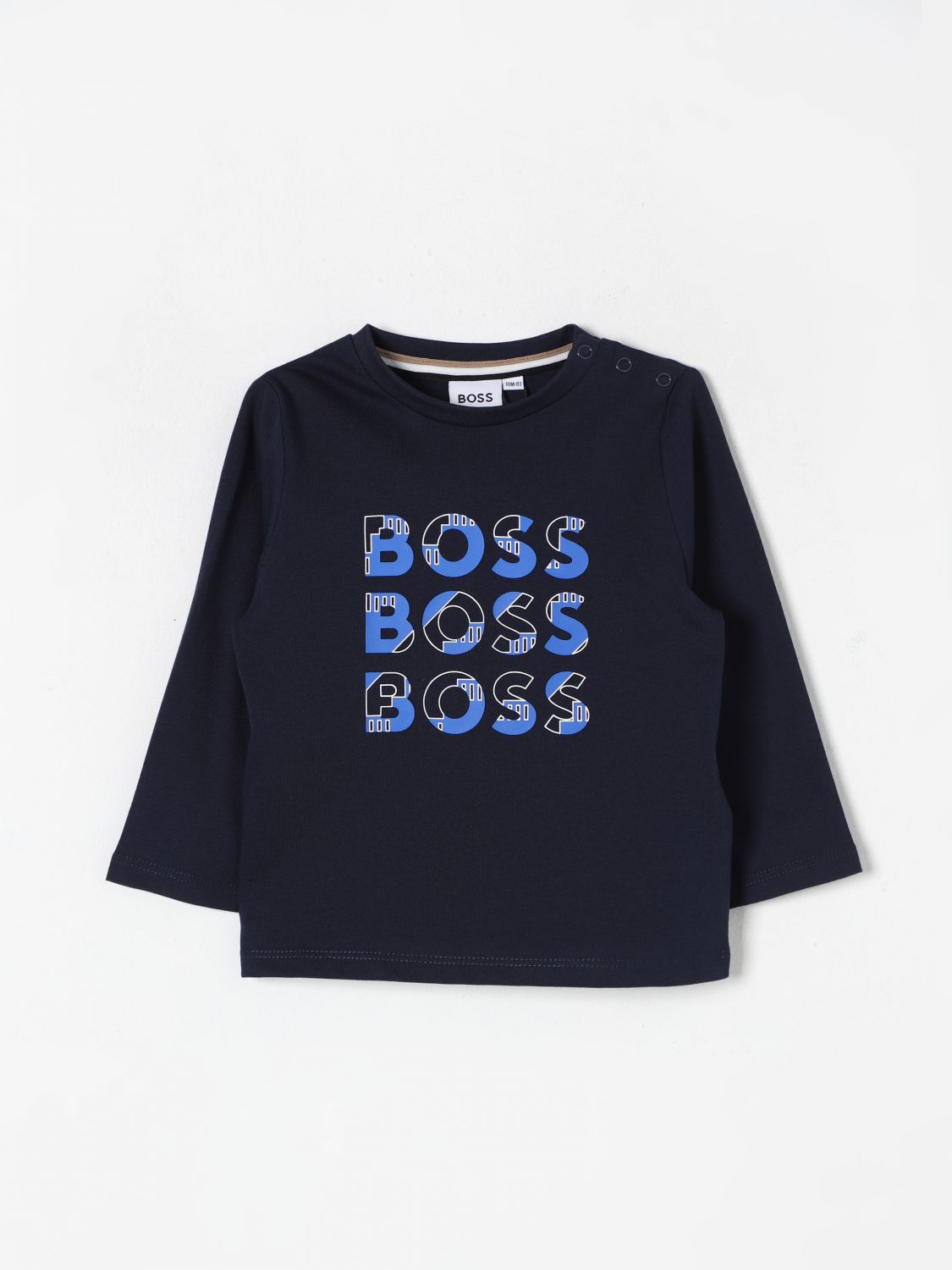 Shop Hugo Boss T-shirt Boss Kids Color Blue In Blau