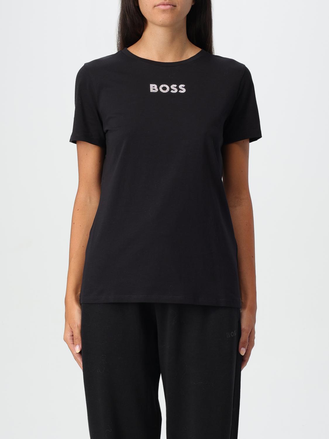 Shop Hugo Boss T-shirt Boss Woman Color Black In Schwarz