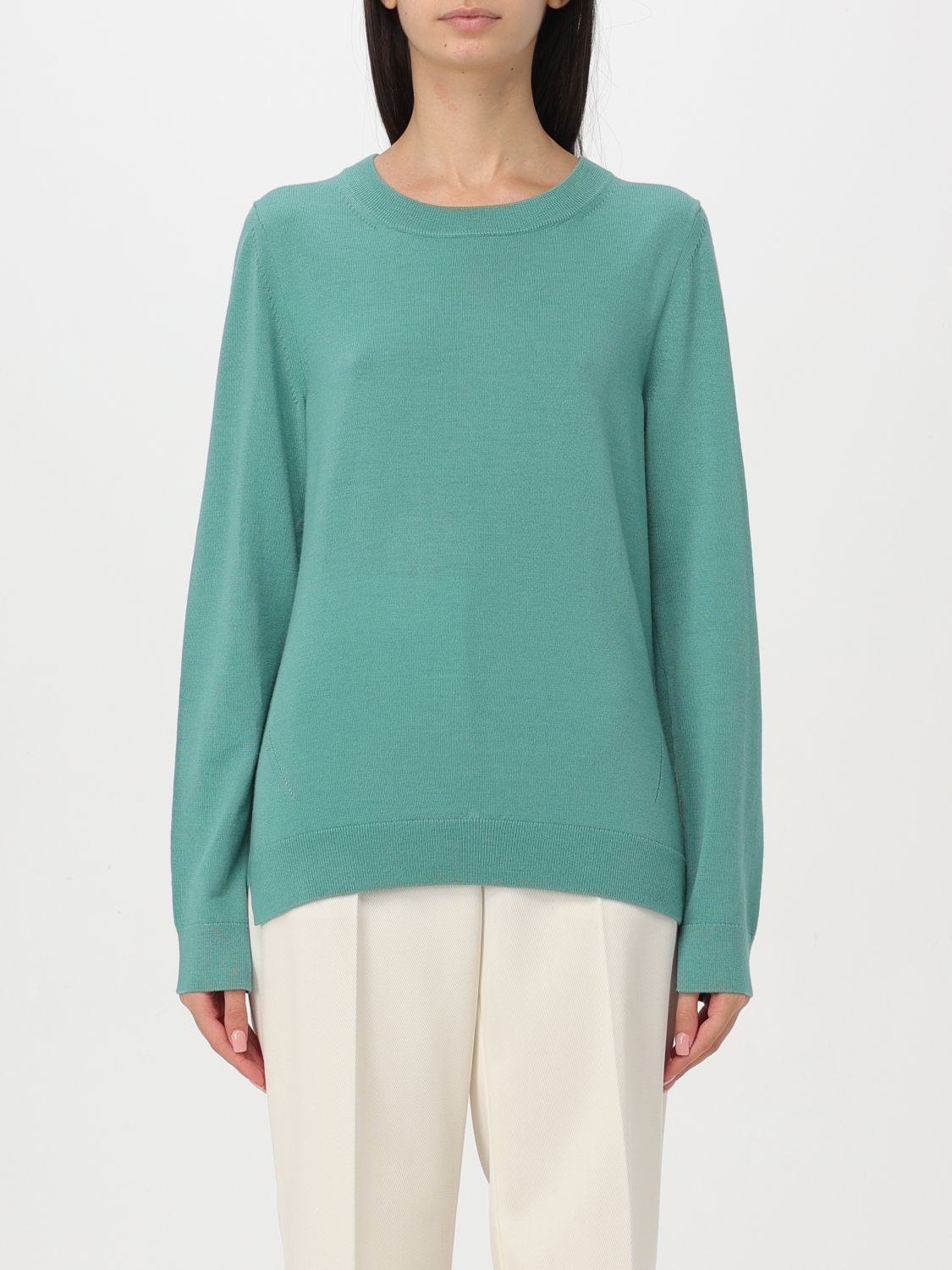 Hugo Boss Sweater Boss Woman Color Green In Grün