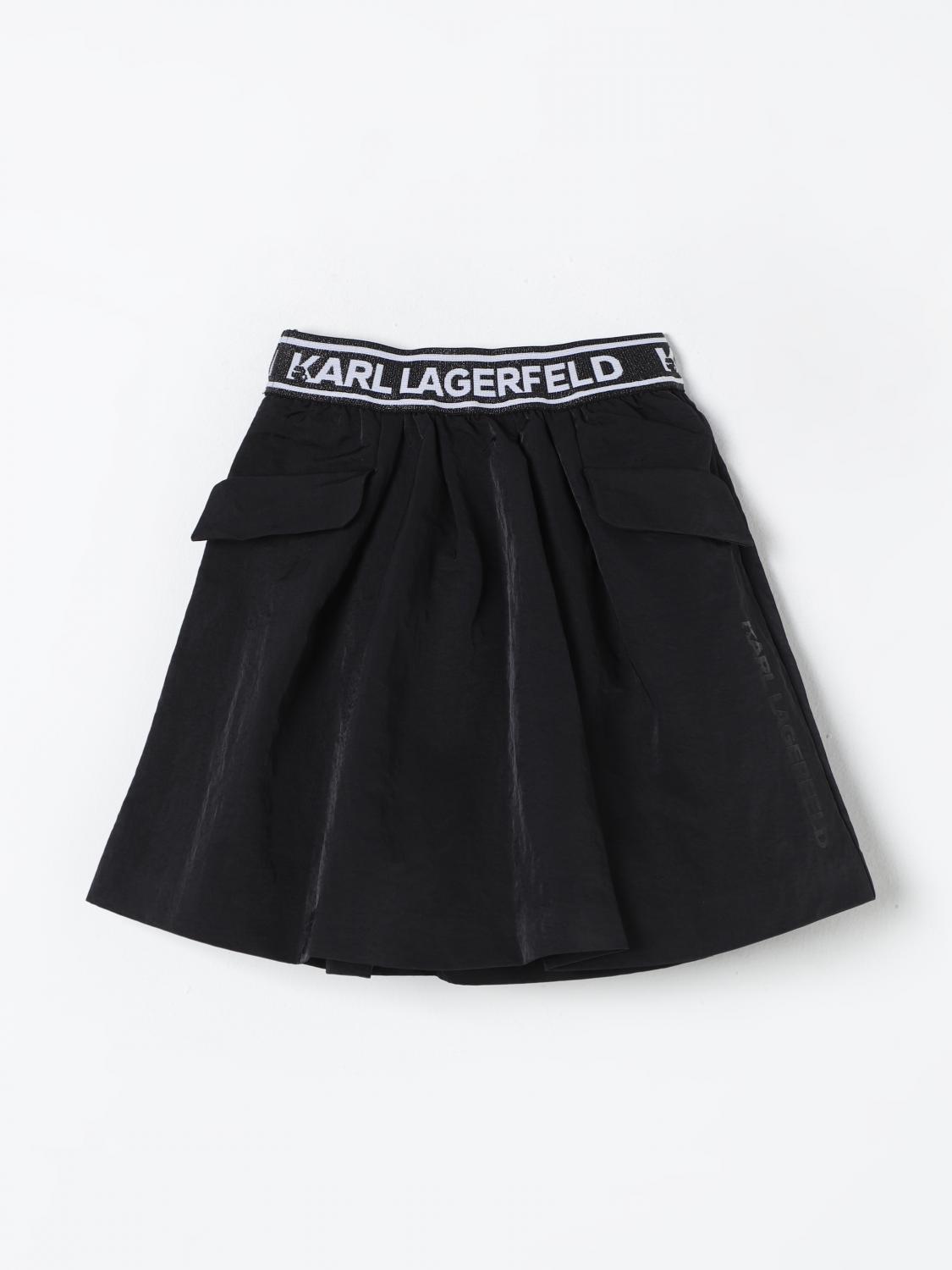 Shop Karl Lagerfeld Skirt  Kids Kids Color Black In Schwarz