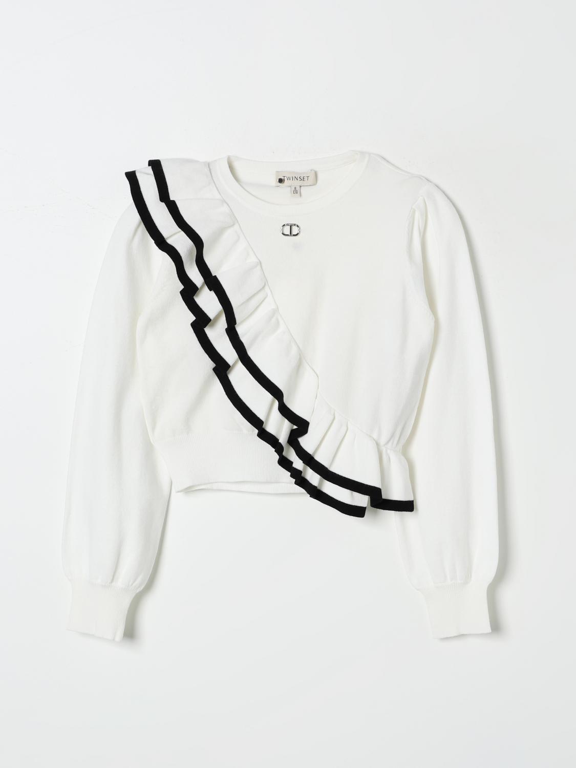 Shop Twinset Sweater  Kids Color White In Weiss