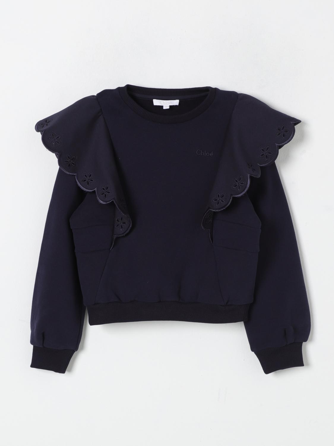 Shop Chloé Sweater  Kids Color Blue In Blau